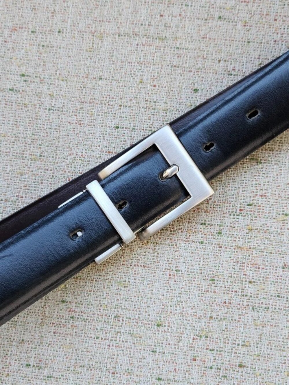 Vintage Belt Men Reversible Waistbnad Black/Brown Leather Belt Size 36 USA MADE